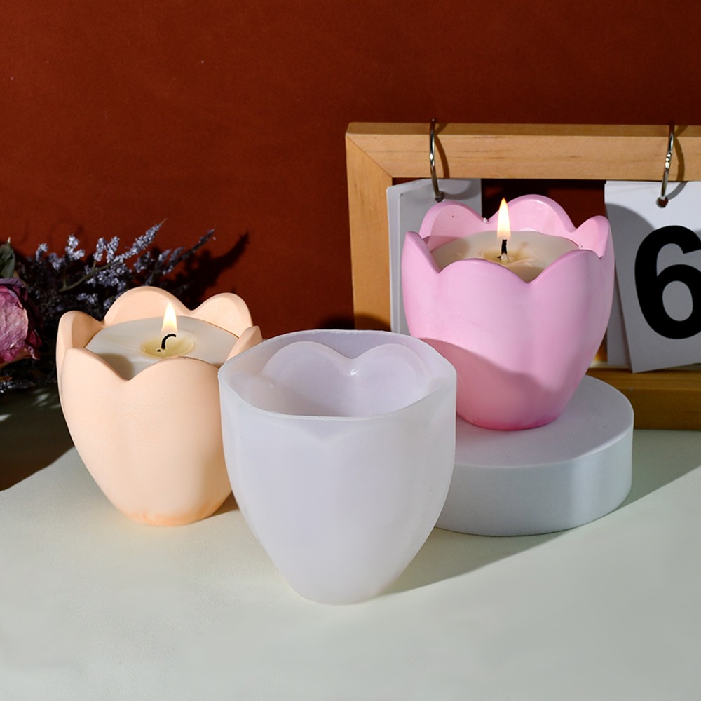 Suporte de vela de tulipa, mol - Soap Making Book avaliação e preço